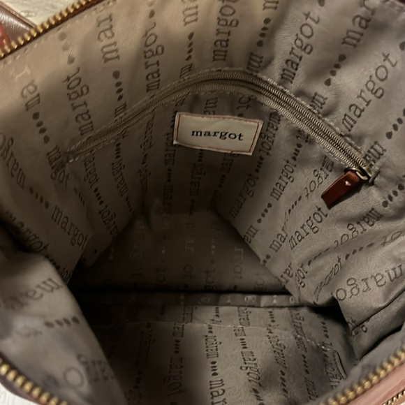 Margot Convertable Cognac Leather Convertible Backpack Laptop Crossbody Bag - Picture 4 of 14